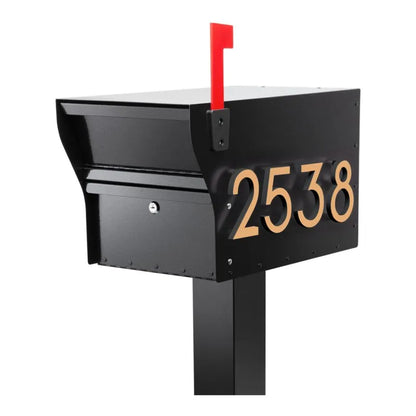 MultiVault Mailbox and Post with Stand-Off Numbers