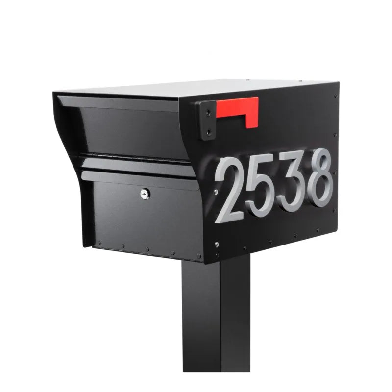 MultiVault Mailbox and Post with Stand-Off Numbers