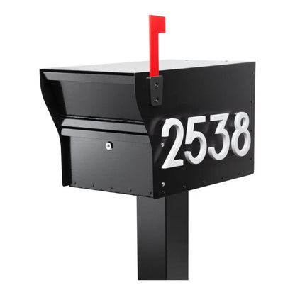 MultiVault Mailbox and Post with Stand-Off Numbers
