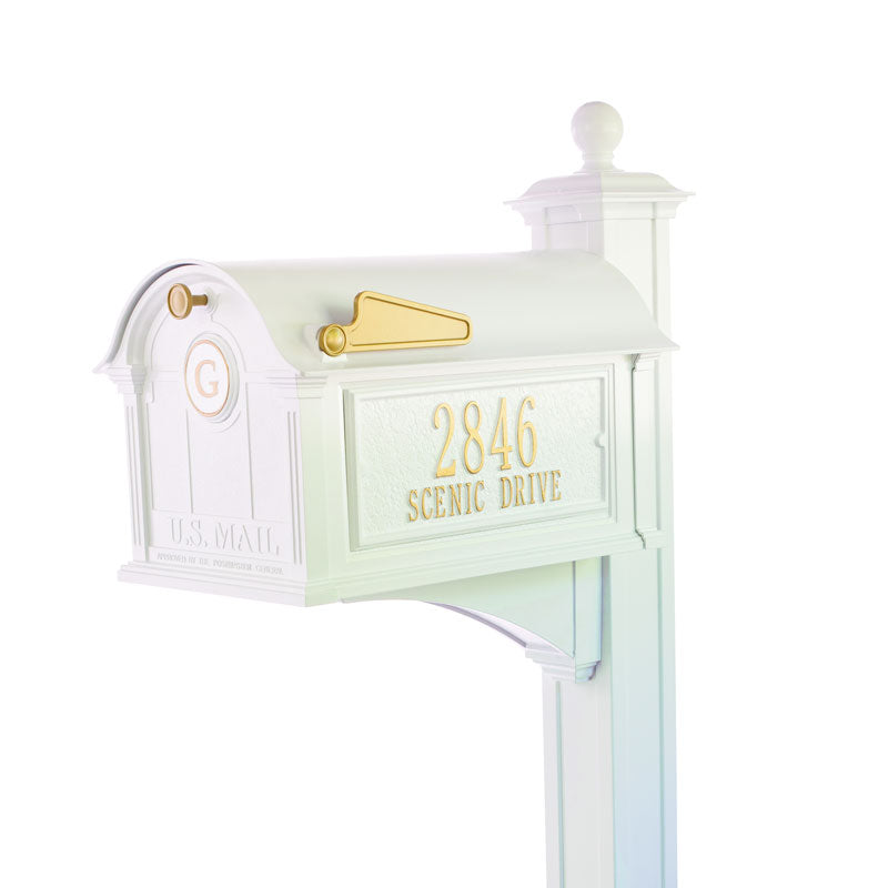 Whitehall Products Balmoral Mailbox With Post White