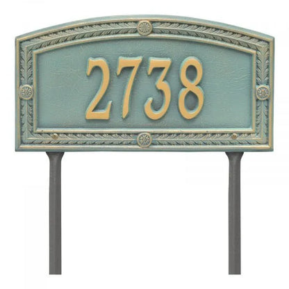 Hamilton Standard Lawn Address Plaque - One Line