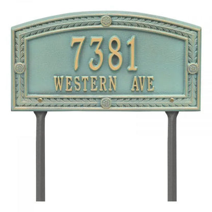 Hamilton Standard Lawn Address Plaque - Two Line