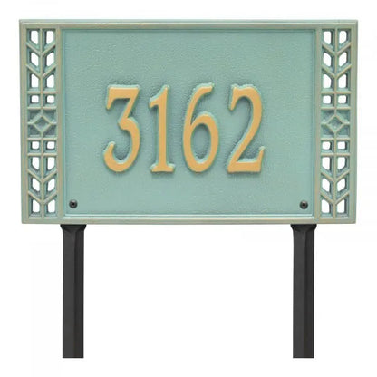Boston Standard Lawn Address Plaque - One Line