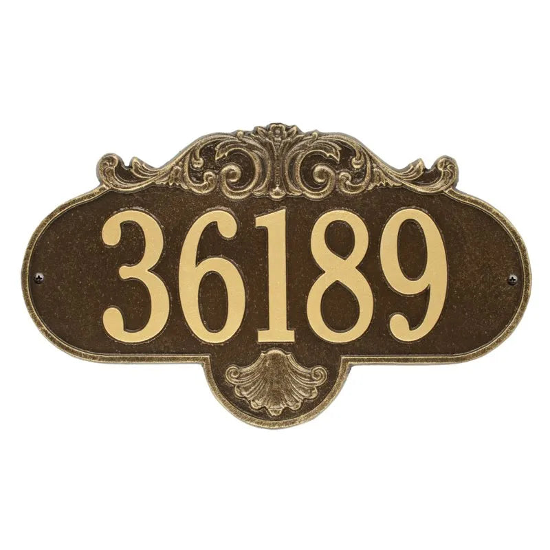 Rochelle Grande Wall Address Plaque - One Line - 2017AB
