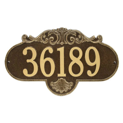 Rochelle Grande Wall Address Plaque - One Line - 2017AB