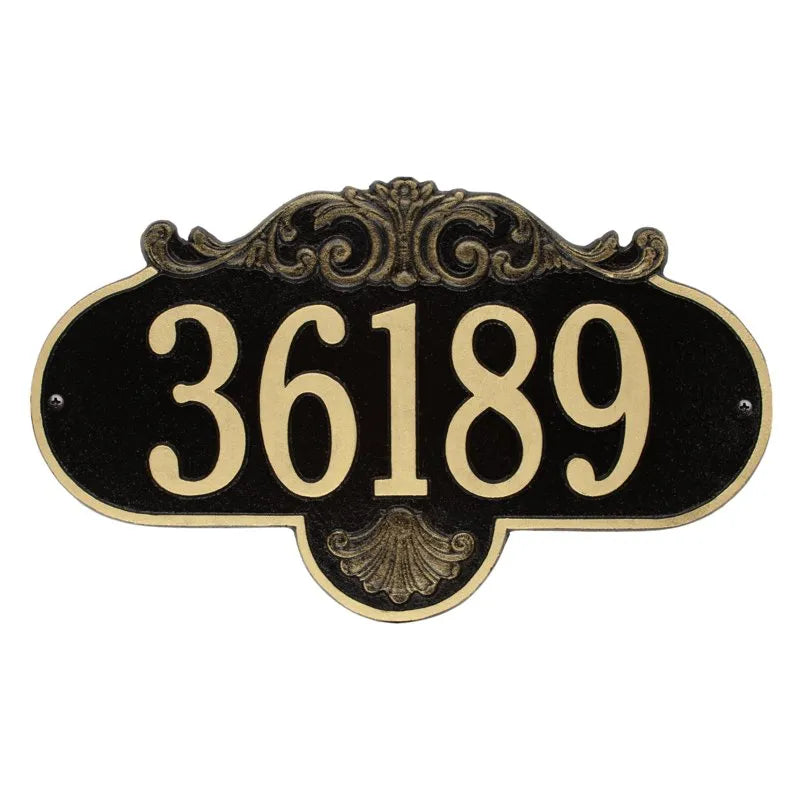 Rochelle Grande Wall Address Plaque - One Line - 2017BS