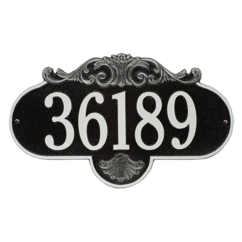 Rochelle Grande Wall Address Plaque - One Line - 2017BW