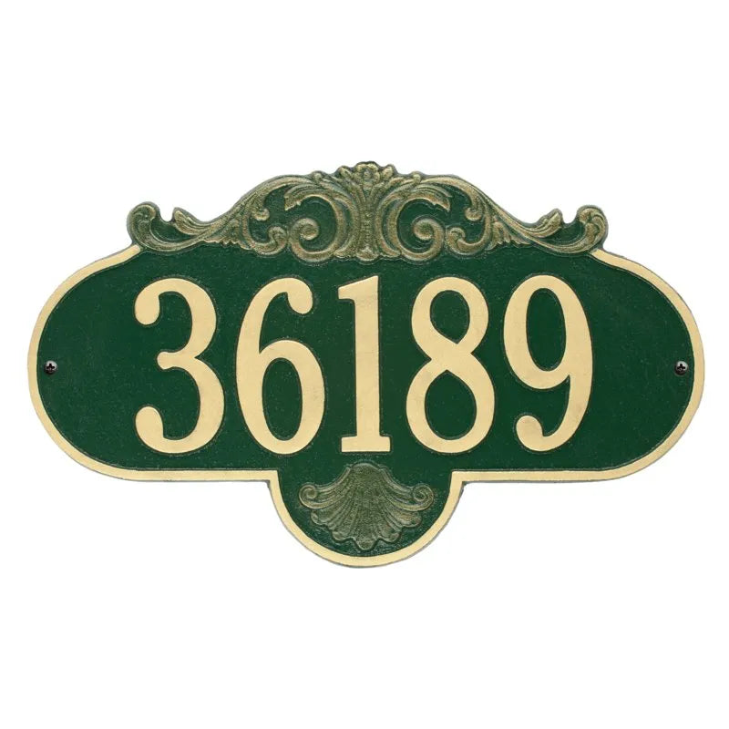 Rochelle Grande Wall Address Plaque - One Line - 2017RG