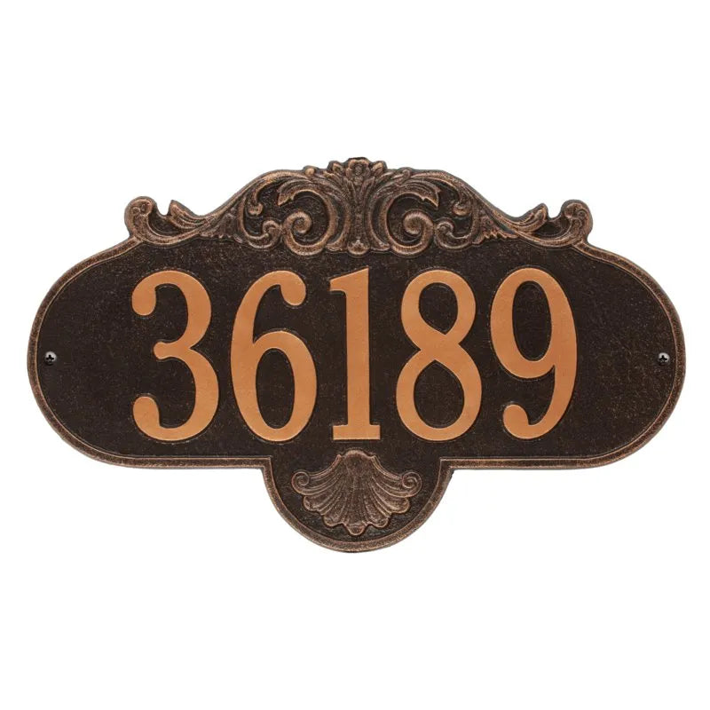 Rochelle Grande Wall Address Plaque - One Line - 2017OB