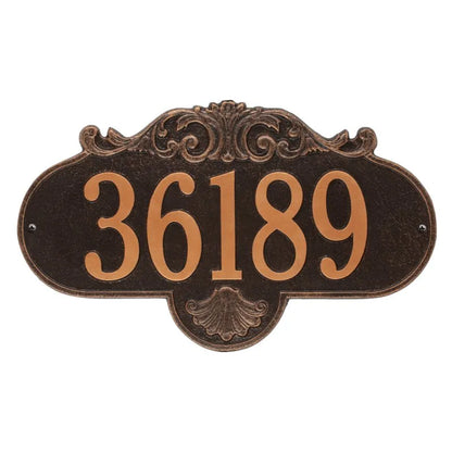 Rochelle Grande Wall Address Plaque - One Line - 2017OB