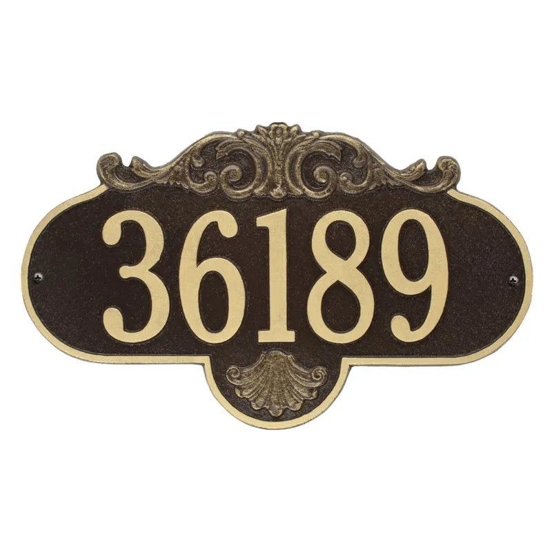 Rochelle Grande Wall Address Plaque - One Line - 2017OG