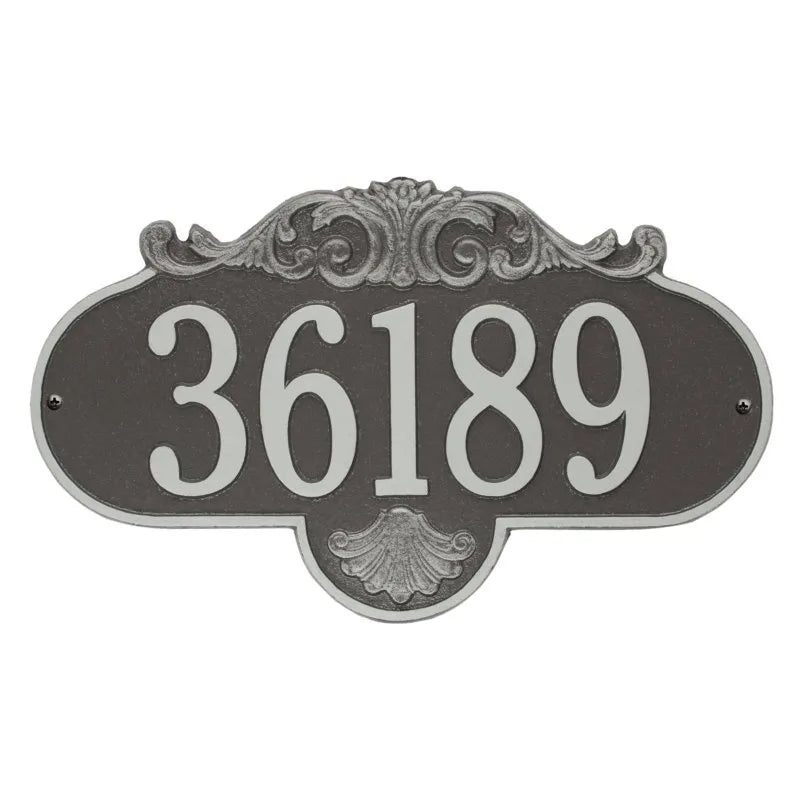 Rochelle Grande Wall Address Plaque - One Line - 2017PS