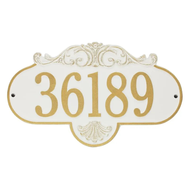 Rochelle Grande Wall Address Plaque - One Line - 2017AC