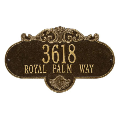 Rochelle Grande Wall Address Plaque - Two Lines - 2018AB