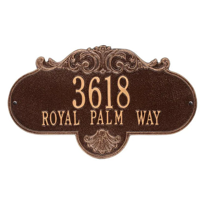 Rochelle Grande Wall Address Plaque - Two Lines - 2018AC