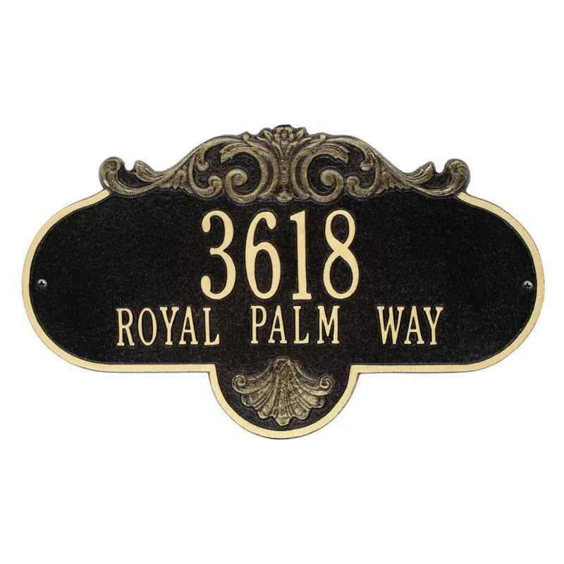 Rochelle Grande Wall Address Plaque - Two Lines - 2018BS