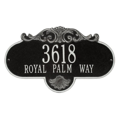 Rochelle Grande Wall Address Plaque - Two Lines - 2018BW
