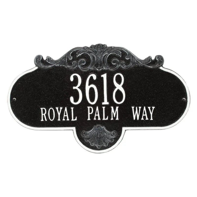 Rochelle Grande Wall Address Plaque - Two Lines - 2018GG