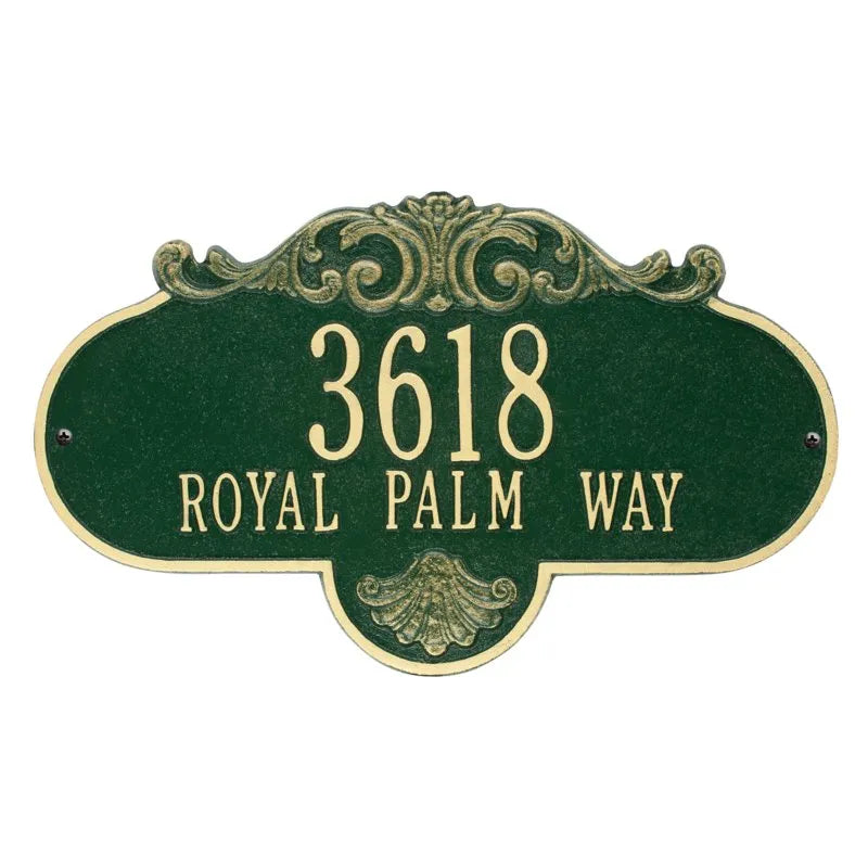 Rochelle Grande Wall Address Plaque - Two Lines - 2018BG