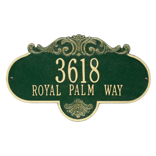 Rochelle Grande Wall Address Plaque - Two Lines - 2018BG