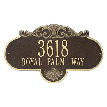 Rochelle Grande Wall Address Plaque - Two Lines - 2018OG