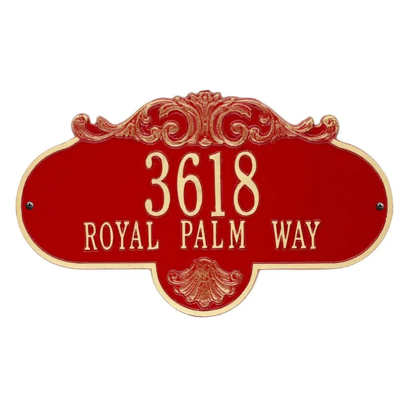 Rochelle Grande Wall Address Plaque - Two Lines - 2018RG