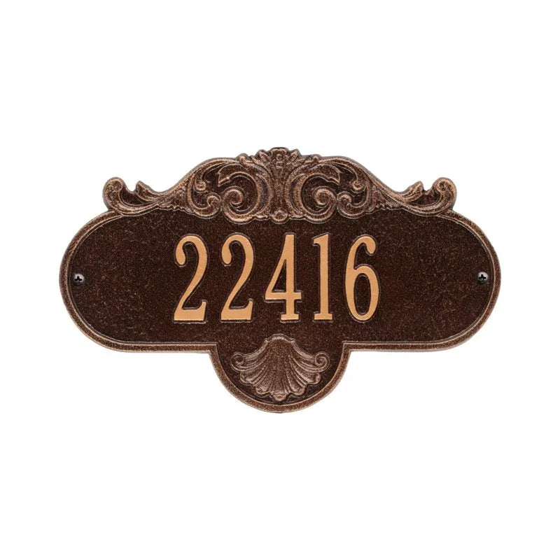 Rochelle Standard Wall Address Plaque - One Line - 2019AC
