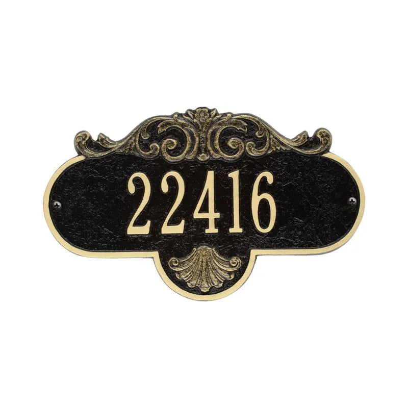 Rochelle Standard Wall Address Plaque - One Line - 2019BS
