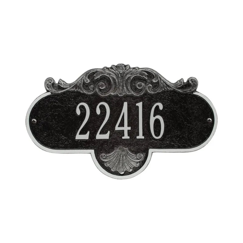 Rochelle Standard Wall Address Plaque - One Line - 2019BW