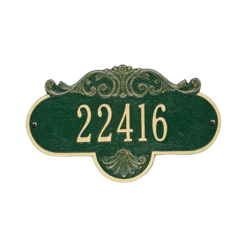 Rochelle Standard Wall Address Plaque - One Line - 2019RG