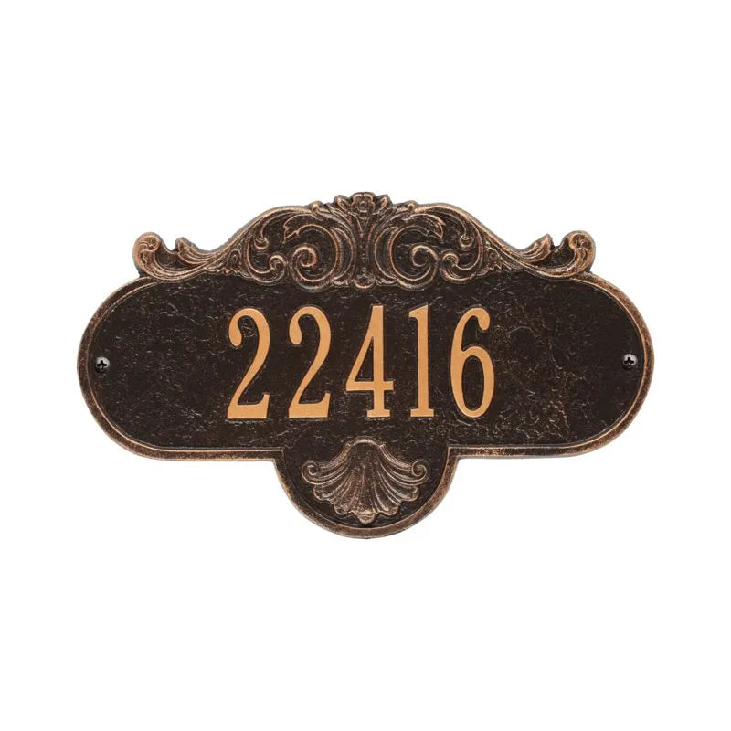 Rochelle Standard Wall Address Plaque - One Line - 2019OB