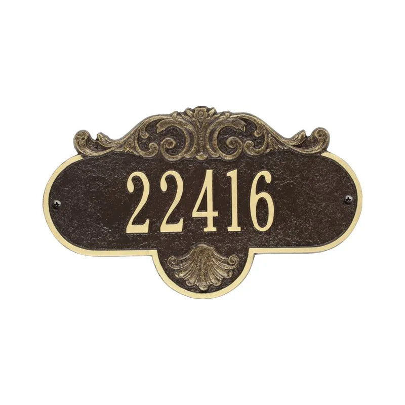 Rochelle Standard Wall Address Plaque - One Line - 2019OG