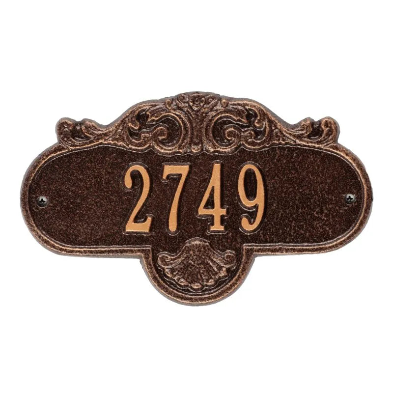 Rochelle Petite Wall Address Plaque - One Line - 2020AC