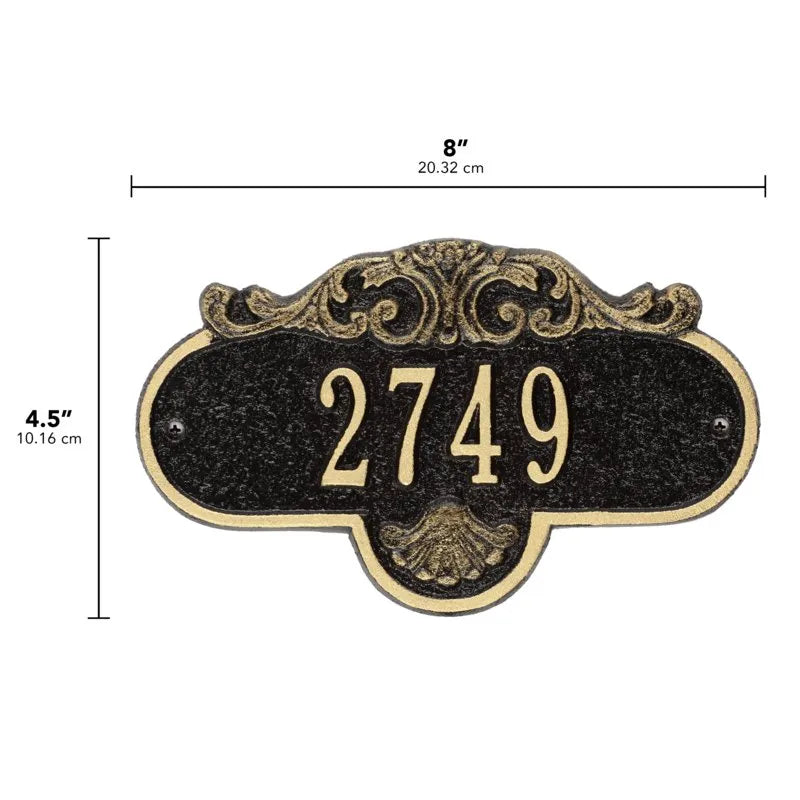 Rochelle Petite Wall Address Plaque - One Line 