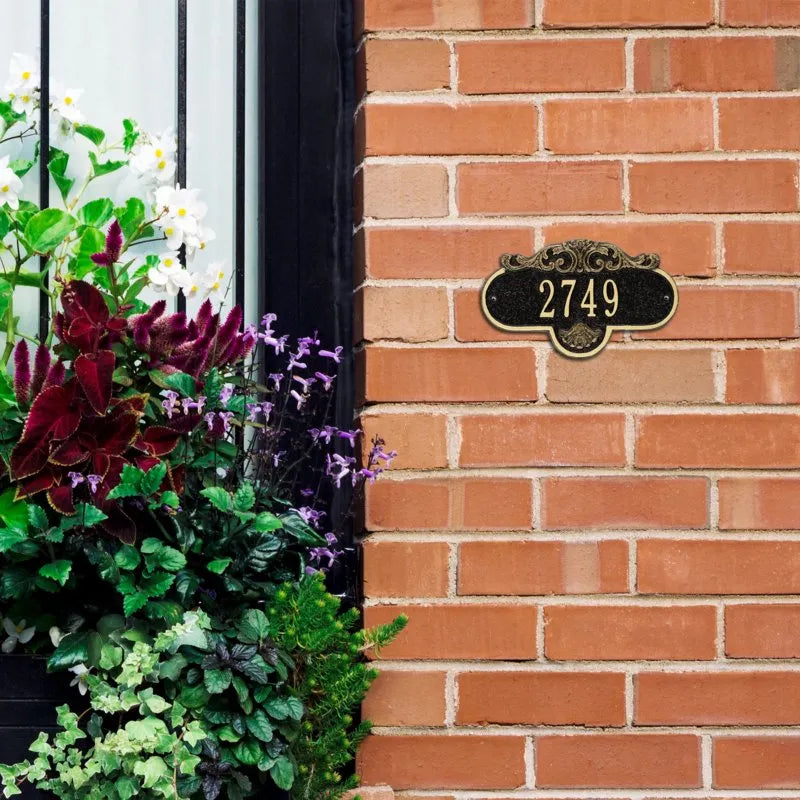 Rochelle Grande Wall Address Plaque - One Line 