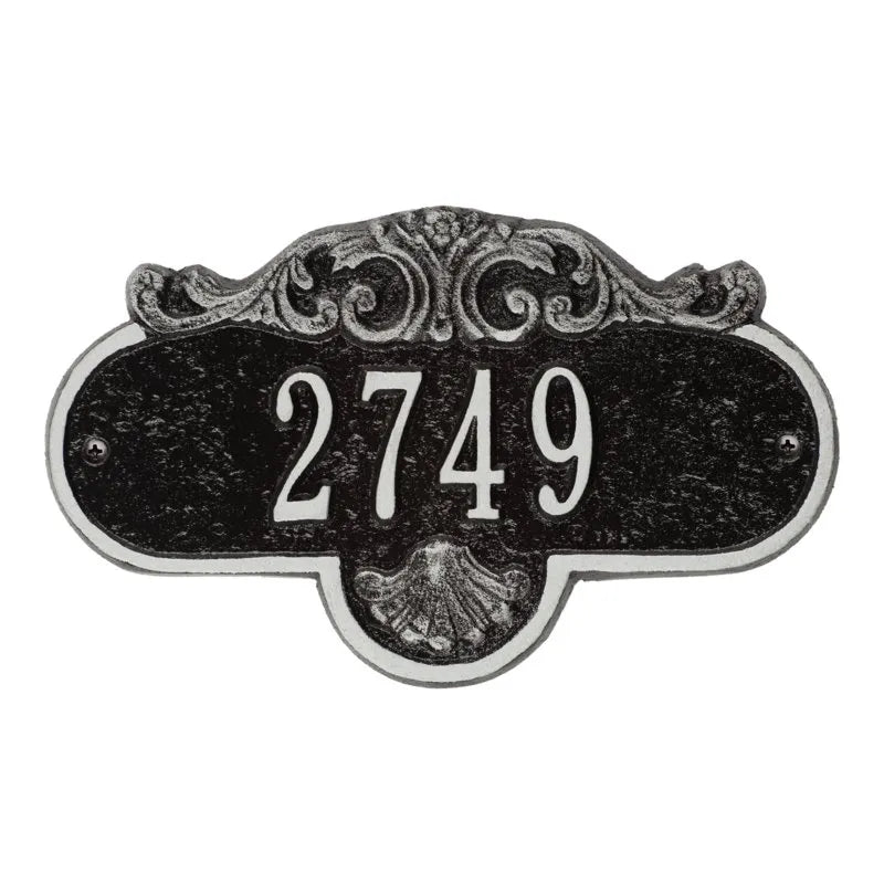 Rochelle Petite Wall Address Plaque - One Line - 2020BW