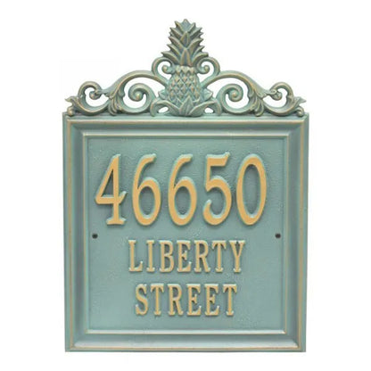 Lanai Estate Wall Address Plaque - Three Line