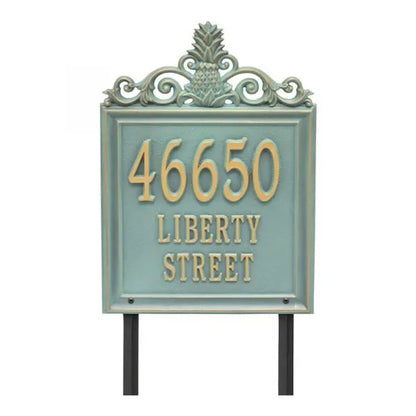 Lanai Estate Lawn Address Plaque - Three Line