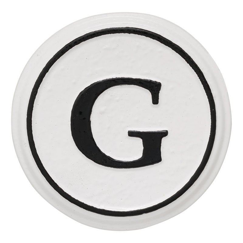 Whitehall Products Balmoral Personalized Monogram White/black