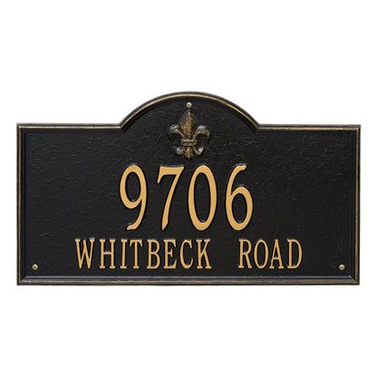 Whitehall Products Bayou Vista Estate Wall Plaque Two Lines Black/gold