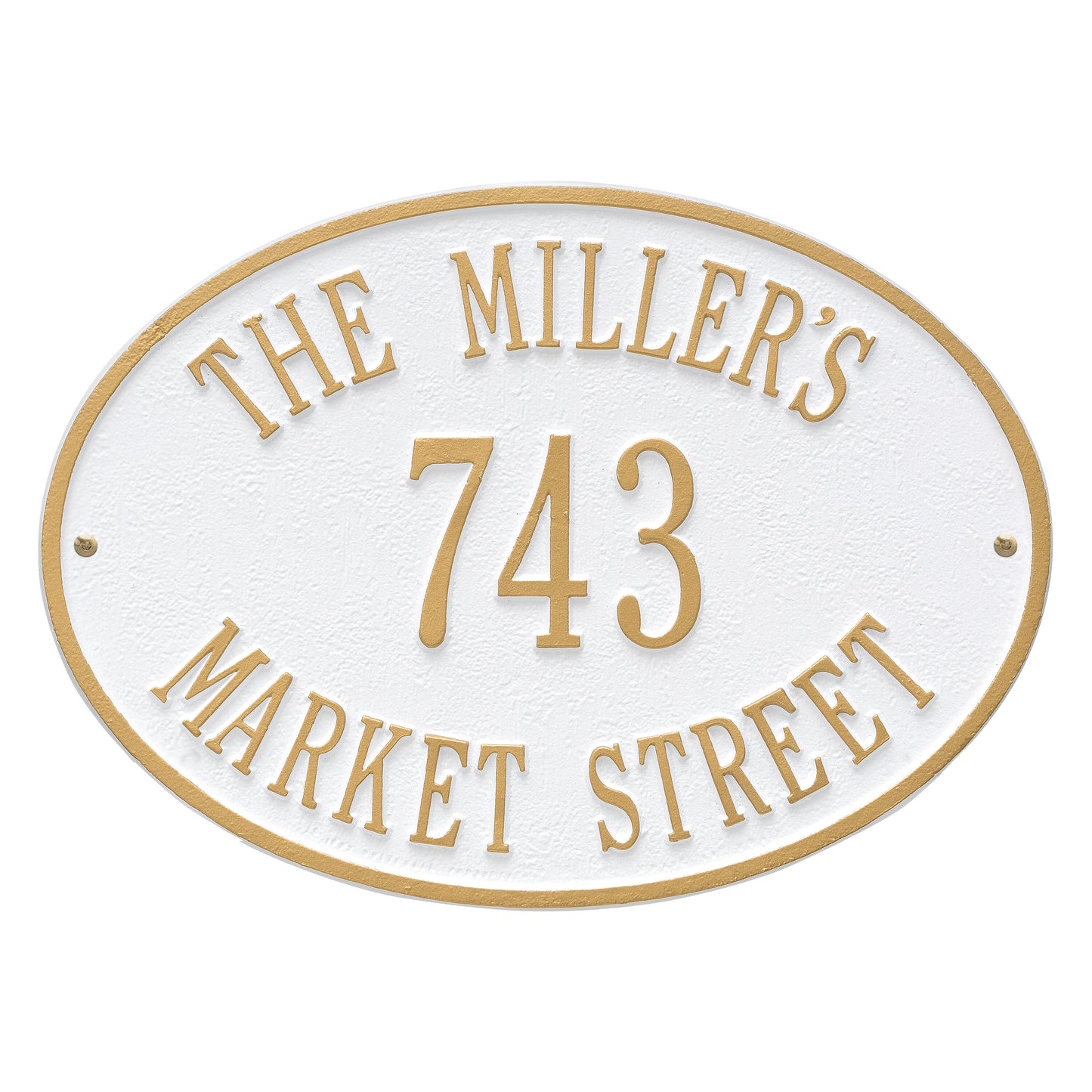 Hawthorne Oval Address Plaque - Three Lines