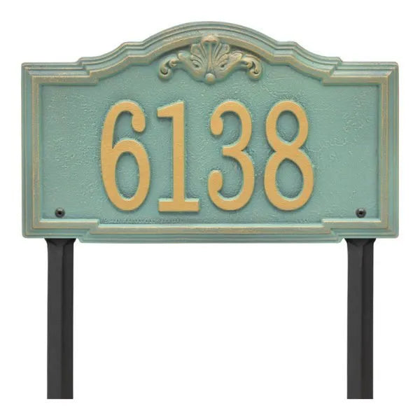 Gatewood Standard Lawn Address Plaque - One Line