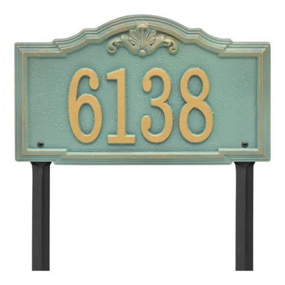Gatewood Standard Lawn Address Plaque - One Line
