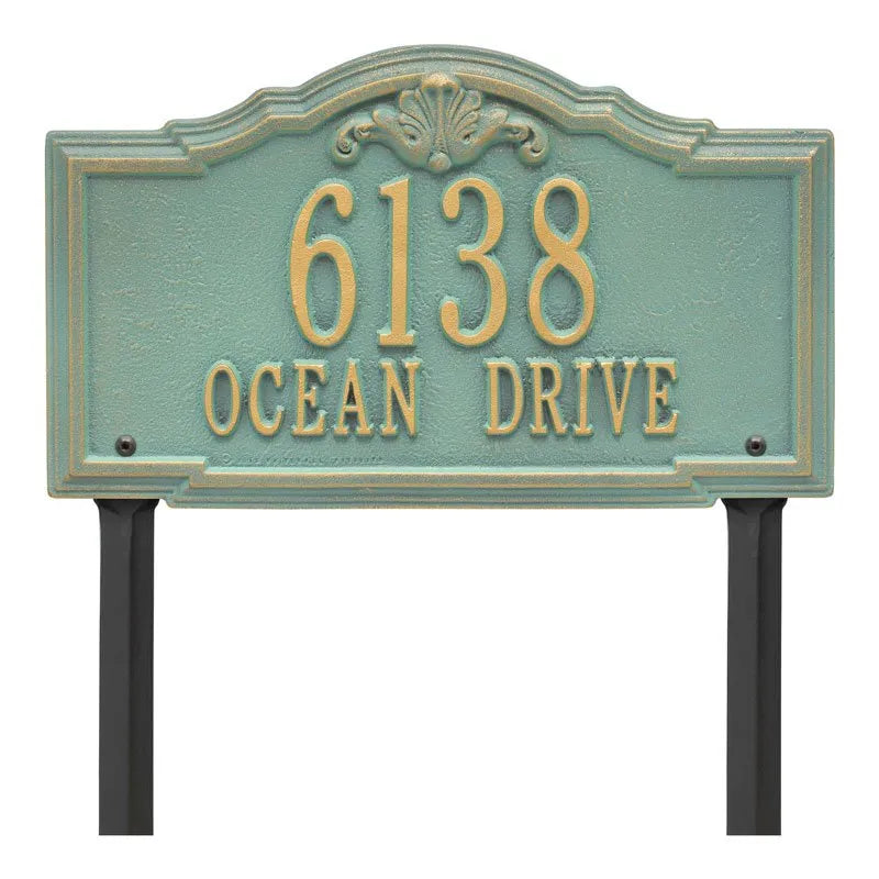 Gatewood Standard Lawn Address Plaque - Two Line