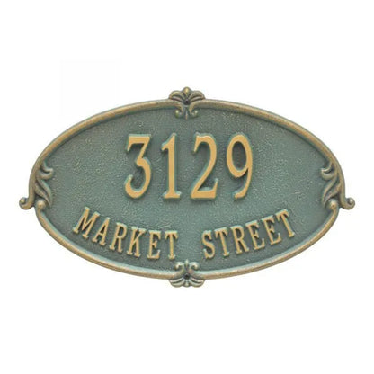 Montecarlo Standard Wall Address Plaque - Two Line