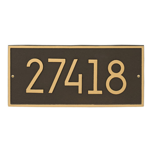 Whitehall Products Hartford Modern Personalized Wall Plaque One Line Aged Bronze