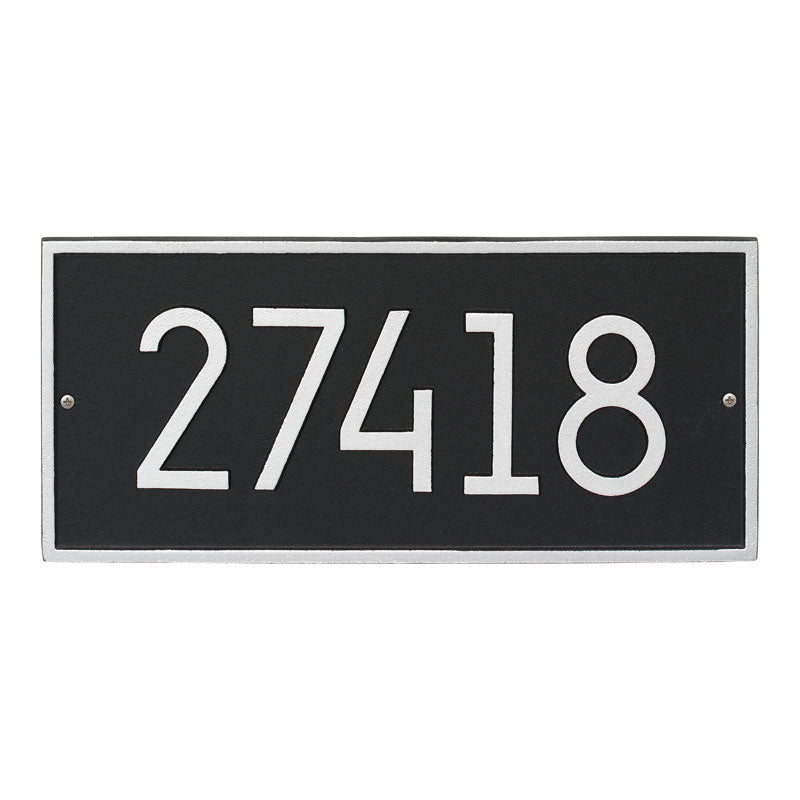 Whitehall Products Hartford Modern Personalized Wall Plaque One Line Black/silver