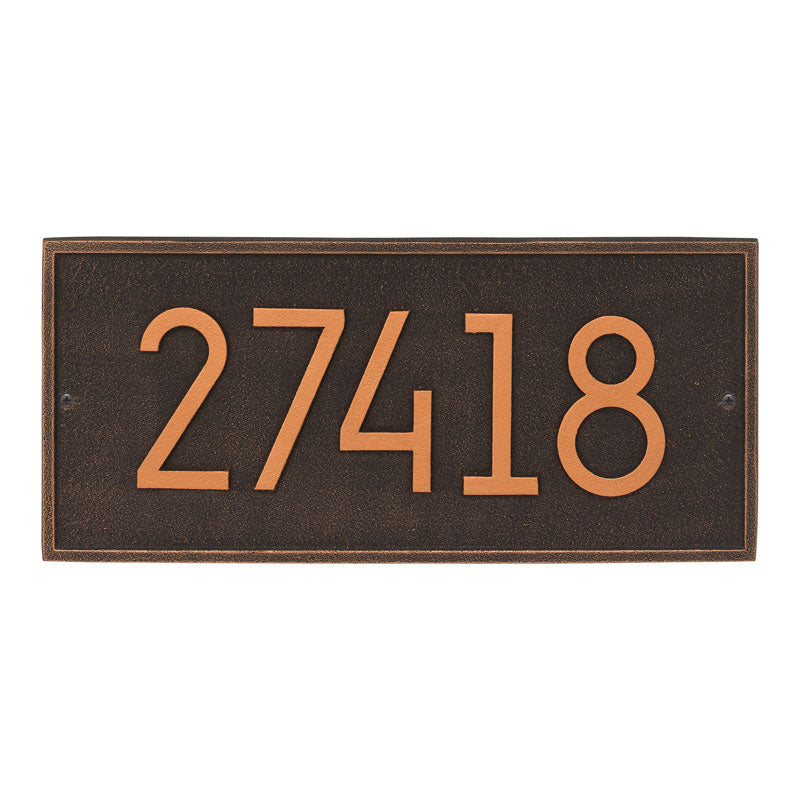 Whitehall Products Hartford Modern Personalized Wall Plaque One Line Oil Rubbed Bronze