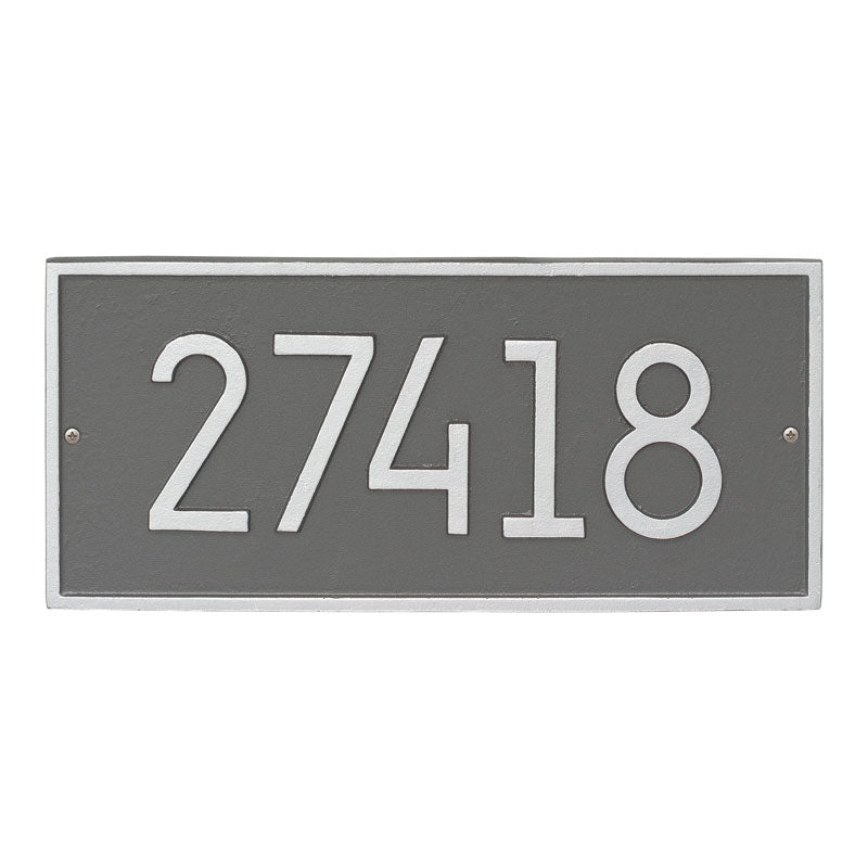 Whitehall Products Hartford Modern Personalized Wall Plaque One Line Pewter/silver