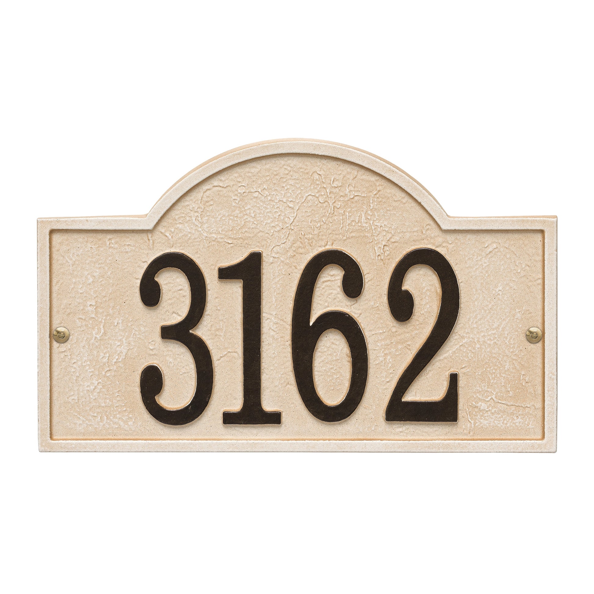 Whitehall Products Personalized Stonework Arch Plaque One Line Sandstone